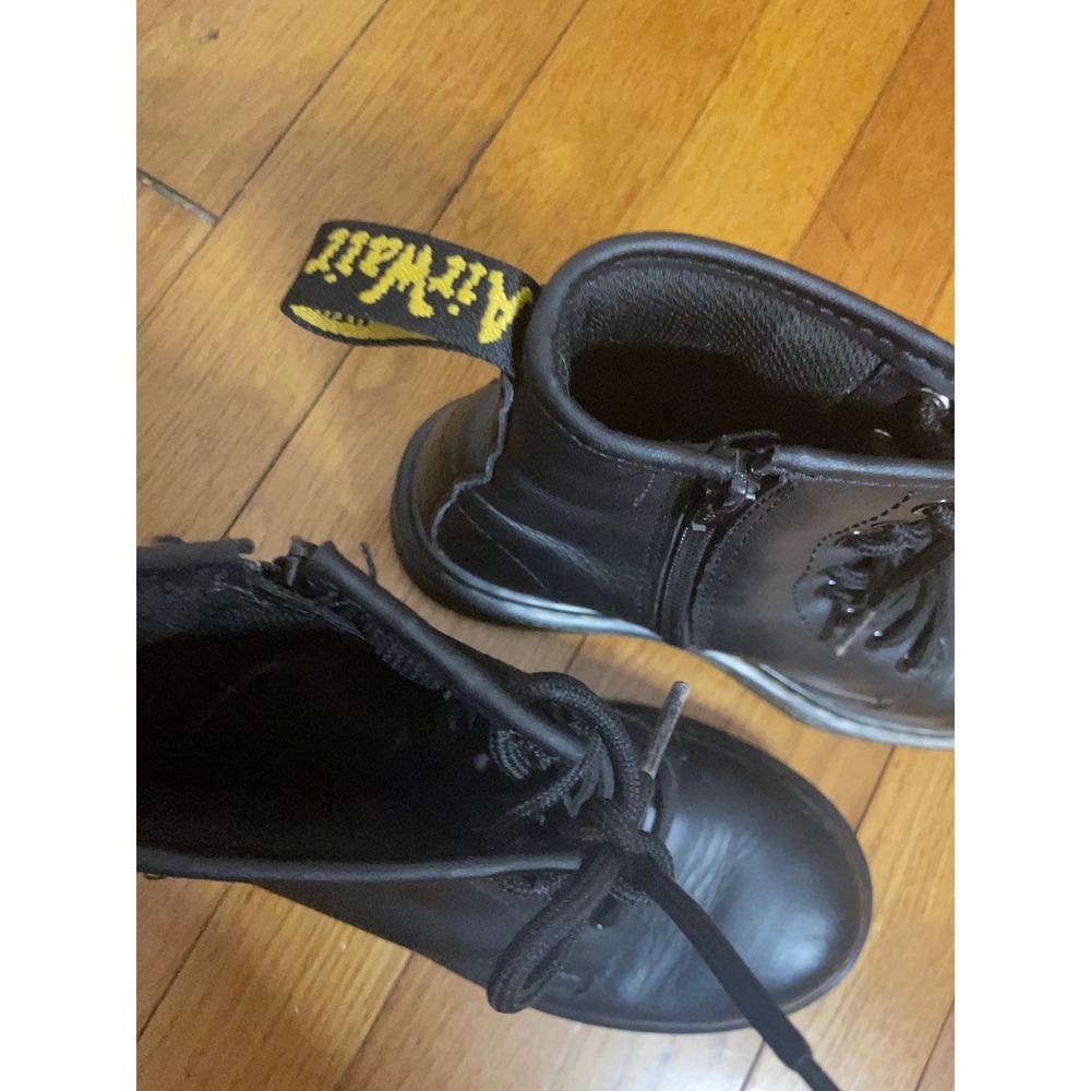 Dr. Martens 1460 J Black Leather Ankle Boots‎ Kids US 2 AirWair lace up - Picture 6 of 8